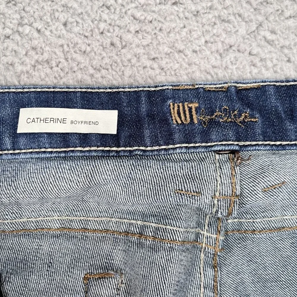 Kut from the Kloth Women's Boyfriend Jeans - Dark Blue Wash - Picture 3 of 5